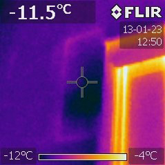 LUNOS ventilation under värmekamera